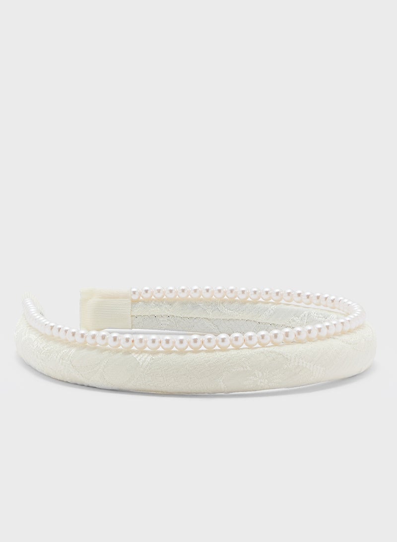 ELLA Pearl Floral Headaband  - Image 1