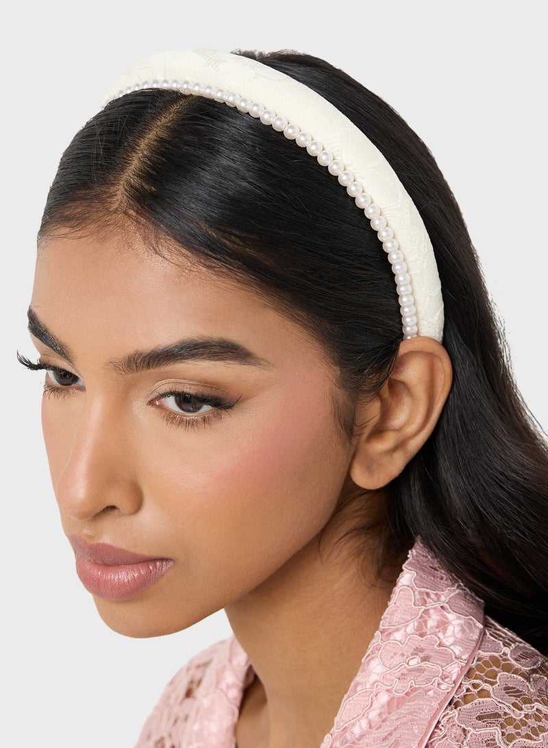 ELLA Pearl Floral Headaband  - Image 4