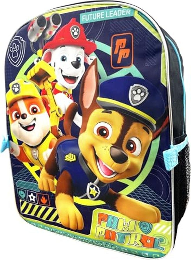Ruz Paw Patrol Boy's 16 Inch Backpack With Removable Matching Lunch Box Set (Black-Blue) - Image 4