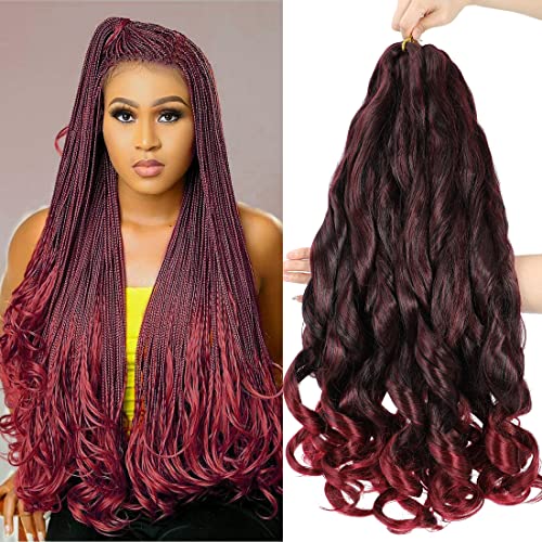WIPPORYA 6 Packs French Curls PreStretched Braiding Hair 24 Inch Loose Wave Bouncy With Curly Ends 100gPack Yaki Curly Hair Extensions for Black Women Tbug - Image 1