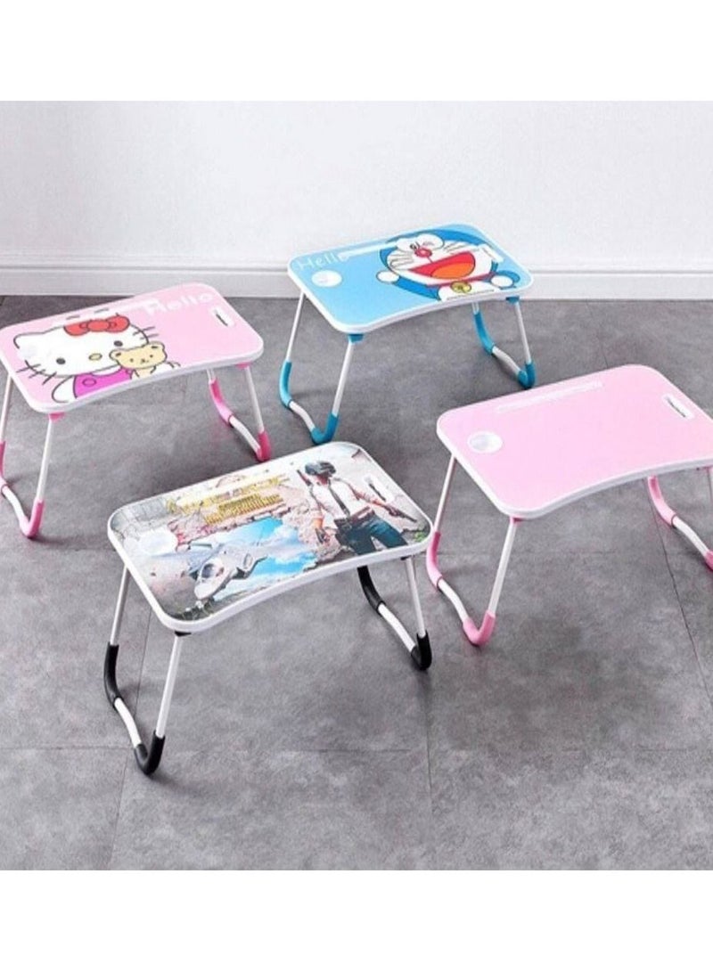 Kids Laptop Notebook Matboard Bedskirt Folding Table Cup Holder Bed Multicolour - Image 4