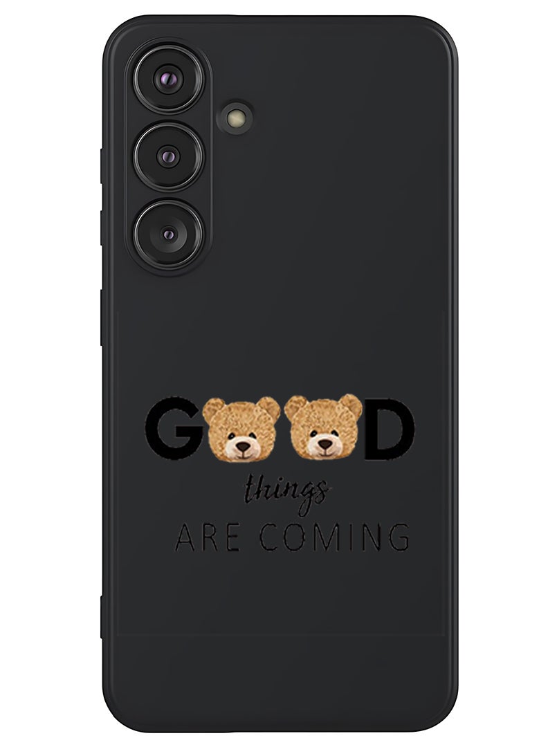 Theodor Protective Slim Fit Case Liquid Silicone Cover with Full Body Protection Anti-Scratch Shockproof Case For Samsung Galaxy S25 Plus (Black) - Good thingsa are coming - Image 1