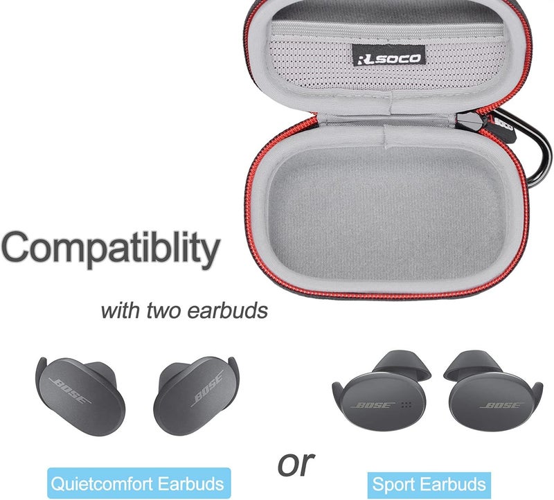 آر كيه باي كيس علبة صلبة لسماعات Bose QuietComfort (موديل 2020) / سماعات Sport اللاسلكية المانعة للضوضاء من RLSOCO - فضي (العلبة فقط) - Image 5