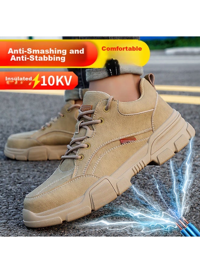 JUNBU Safety Shoes For Men, Insulated Electrician Plastic Toe Cap, Anti-Smashing, Anti-Puncture, Lightweight, Functional Work Shoes 1115Kv Size 42 - Image 4