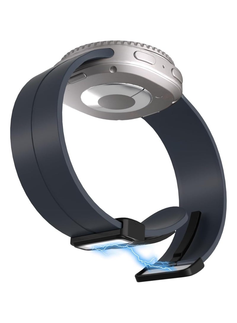 O Ozone Sport Band For Samsung Galaxy Watch 8 40mm/44mm/Classic 46mm , Soft Silicone Strap with Magnetic Buckle for Men Women- Dark Grey - Image 3