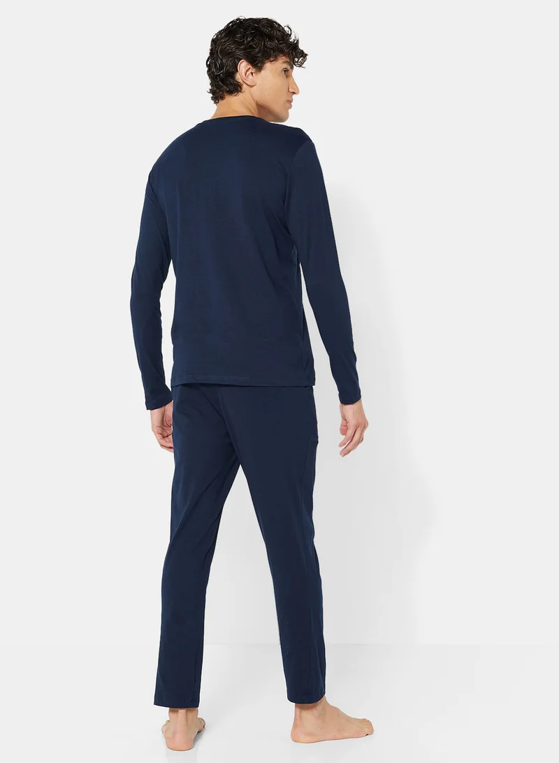 جاك اند جونز Basic T-Shirt and Pants Loungewear Set