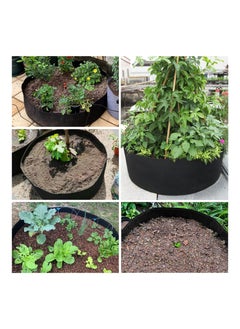 Generic 2 Pack 15 Gallon Plant Grow Bags Heavy Duty Thickened Breathable Fabric Pots Round Raised Garden Bed for Growing Herb Flower Vegetable Potato Plants 24In D × 8In H  - Image 2