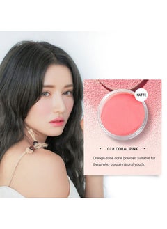Charm Kiss Loose Powder Blush Air Cushion Blush Natural Blusher Bright Shimmer Face Blush For Cheek Highly Pigmented Blush Makeup Easy To Blend Makeup Blushin, All Day Wear(01)  - Image 5