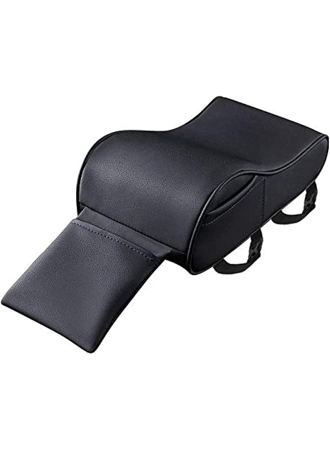 الكبريت مسند ذراع وحدة التحكم المركزية للسيارة، وسادة سميكة، مسند ذراع مقعد السيارة من إسفنج الذاكرة، وسادة مسند ذراع ممتدة، وسادة دعم للسيارة والمنزل والمكتب، غطاء مسند ذراع الكرسي للمرفق والساعد (أسود) - Image 1