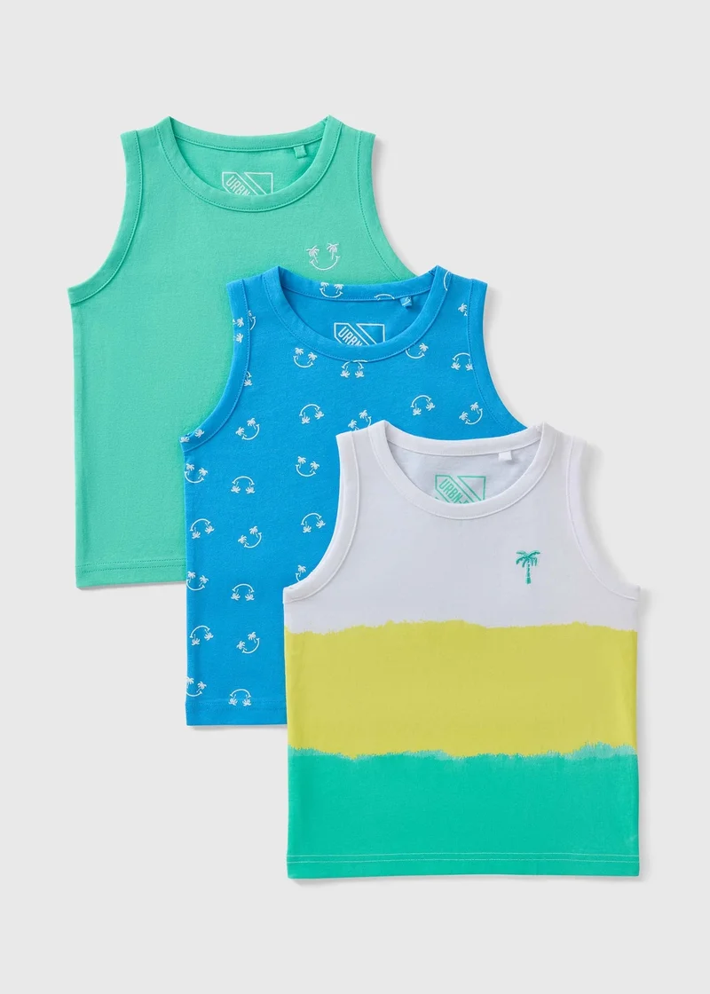 Matalan Boys 3 Pack Ombre Vests