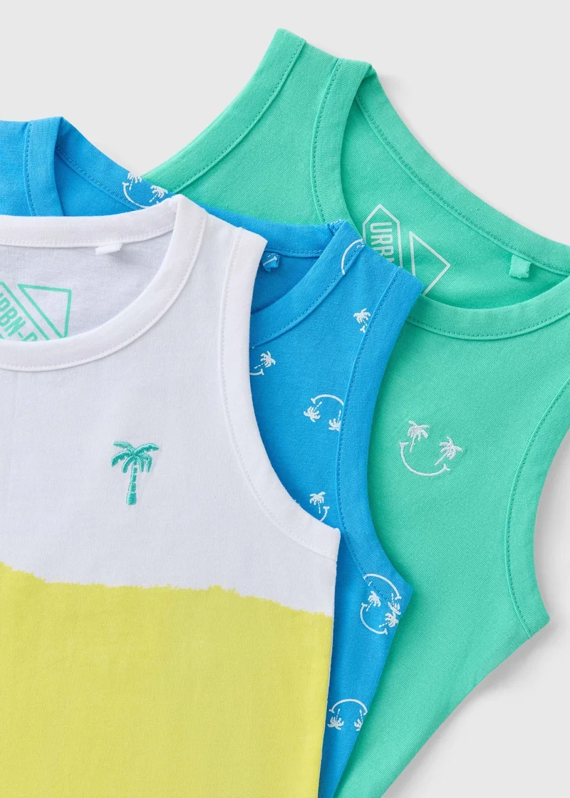 Matalan Boys 3 Pack Ombre Vests