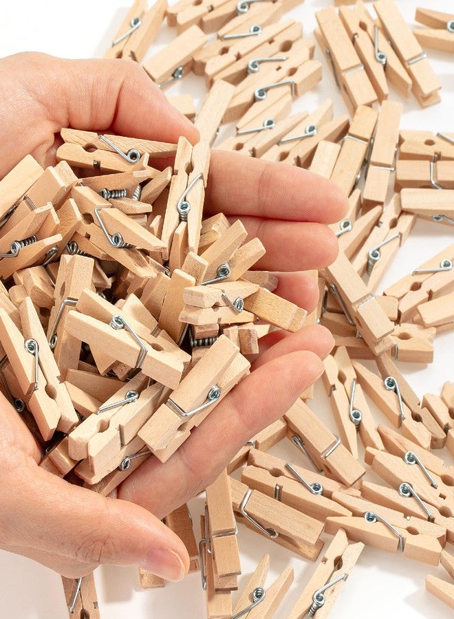 Mr. Pen- Wooden Clothes Pins, Natural Wood, 132 pcs, 1.4 Inch, Mini Clothes Pins for Hanging Pictures, Small Clothes Pins Wood, Clothing Pins, Mini Clothespins for Photos, Small Clothes Pin - Image 1