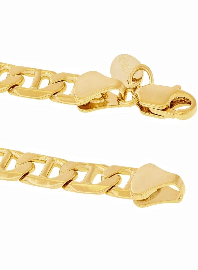 LIFETIME JEWELRY 6mm Mariner Link Chain Anklet for Women & Men 24k Gold Plated (9) - Image 5
