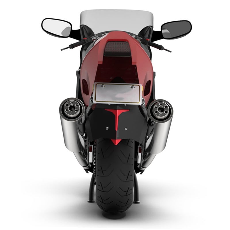 Red Aluminum Alloy Rear Fender Motorcycle Splash Guard Off Road Dirt Bike - Image 2