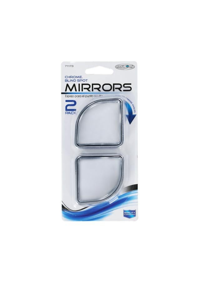 Custom Accessories 2-Piece Blind Spot Mirror Silver 2inch - Image 1