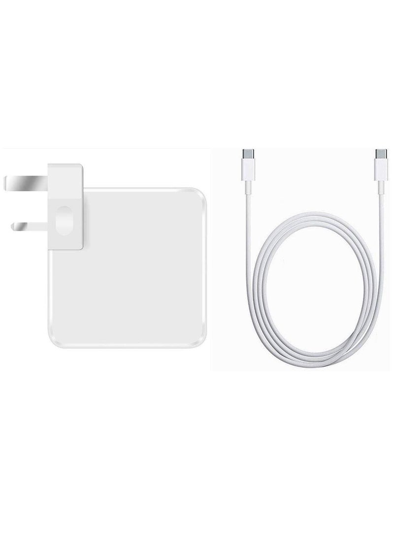 USB Type C Wall Plug Power Adaptor PD Charger Replacement 87W with 200cm Cable for 2016 MacBook Pro 15 inch 13 inch and Type C Mobile and iPhone - Image 1