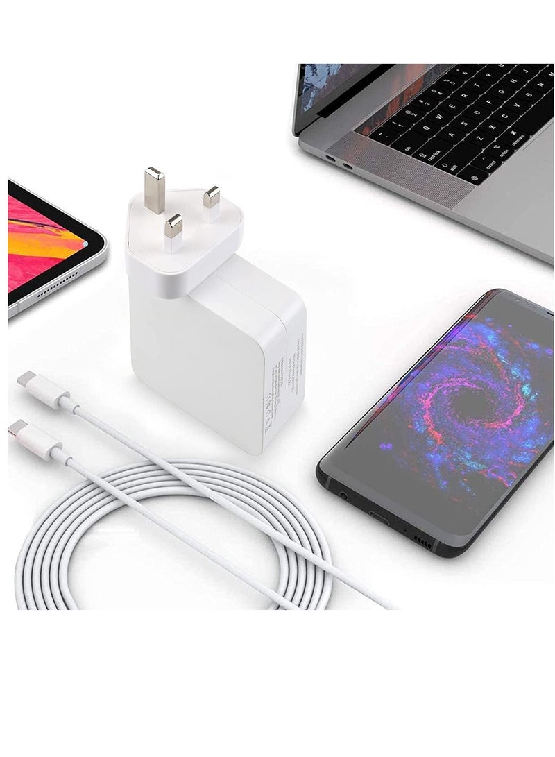 USB Type C Wall Plug Power Adaptor PD Charger Replacement 87W with 200cm Cable for 2016 MacBook Pro 15 inch 13 inch and Type C Mobile and iPhone - Image 2