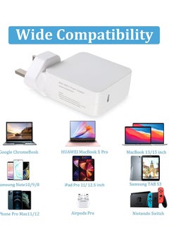Generic USB Type C Wall Plug Power Adaptor PD Charger Replacement 87W with 200cm Cable for 2016 MacBook Pro 15 inch 13 inch and Type C Mobile and iPhone  - Image 3