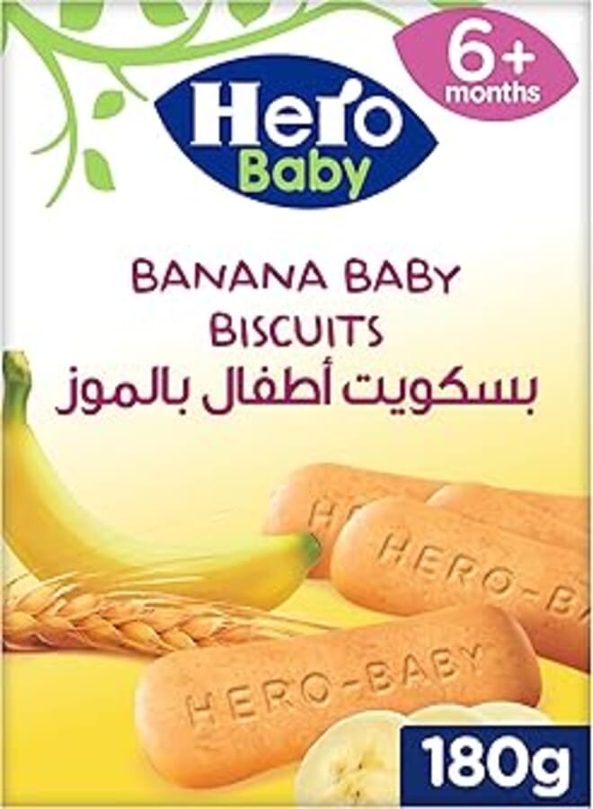 Hero Baby Hero Baby Banana Biscuits 180 gm 