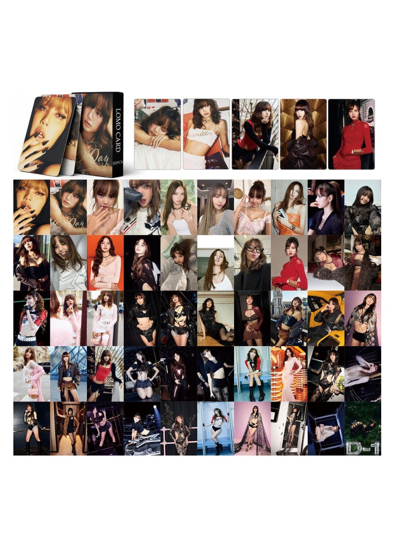 EHOME - 55Pcs Blackpink LISA Photo Card New Album MOONLIGHT Lomo Card - Image 1
