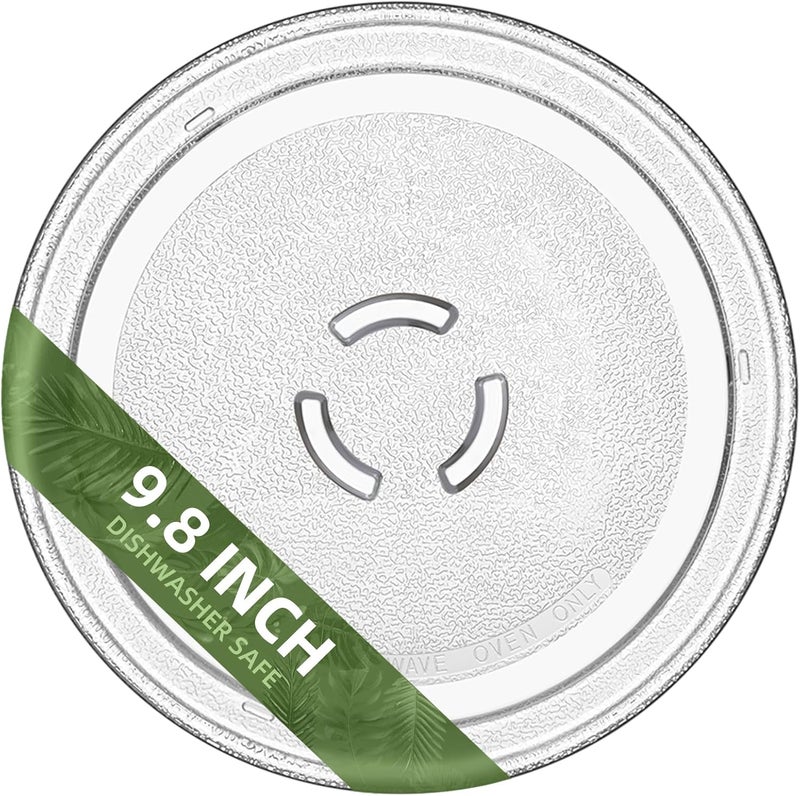 Gemroom 9.8" Microwave Glass Plate for LG Microwave Plate Replacement 9 3/4 inch Microwave Glass Plate for Whirlpool Microwave Glass Turntable - Image 1