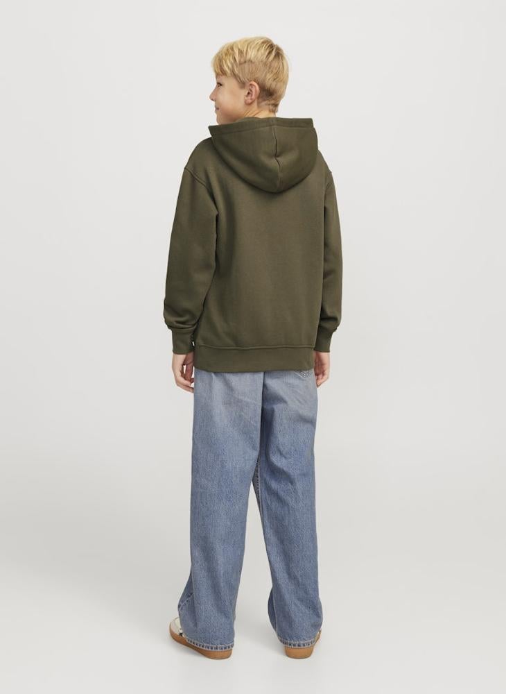 Jack & Jones Junior Kids Logo Print Pull Over Hoodies  - Image 2