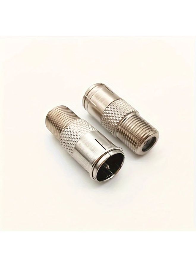 F Female Quick Connect Rotating Adapter Zinc Alloy Cable TV Box Connector F Fast Insertion - Image 3