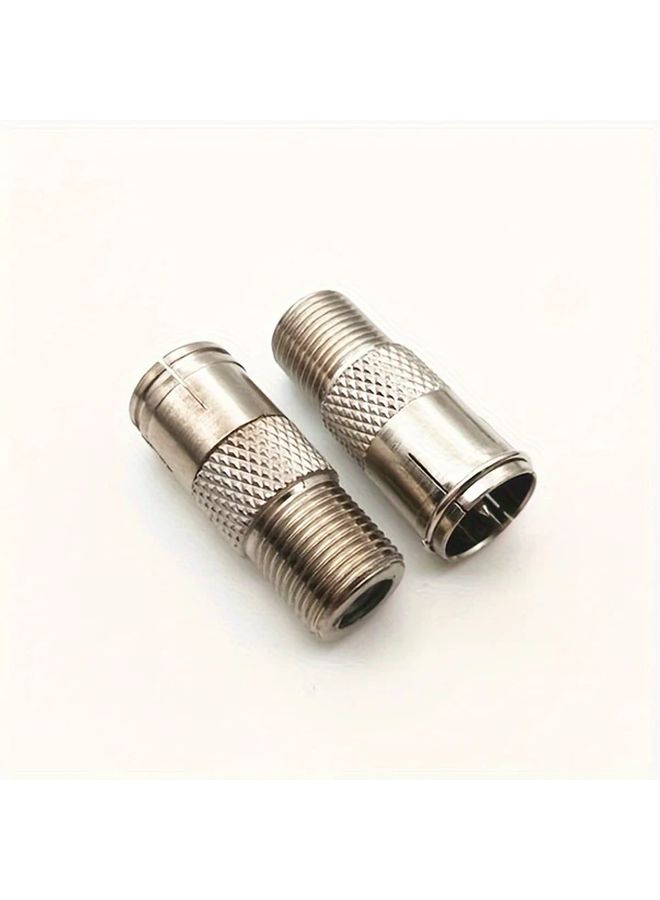 F Female Quick Connect Rotating Adapter Zinc Alloy Cable TV Box Connector F Fast Insertion - Image 1