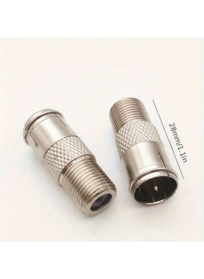 F Female Quick Connect Rotating Adapter Zinc Alloy Cable TV Box Connector F Fast Insertion - Image 2
