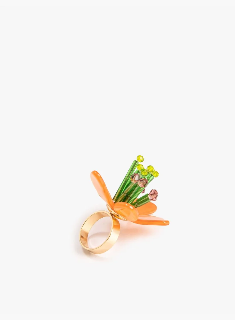 KOTON Multicolor Floral Ring