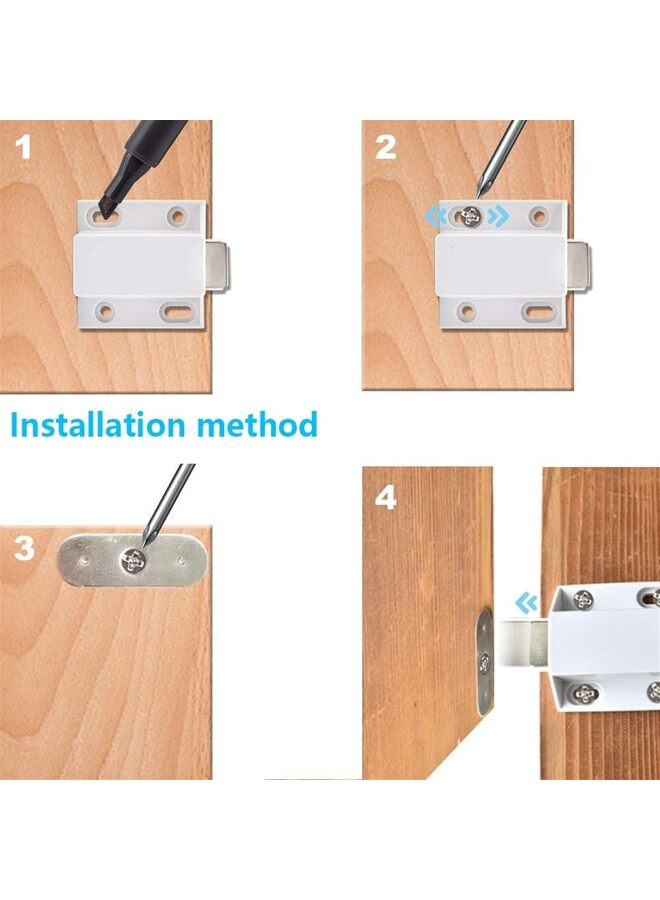 LAMAY 10PCS Magnetic Push Latch Catch Push To Open Latch Pressure Touch Release Cabinet Catch For Doors Drawers Release Latch Kitchen Drawer Push Catch Pop Out Latch - Image 2
