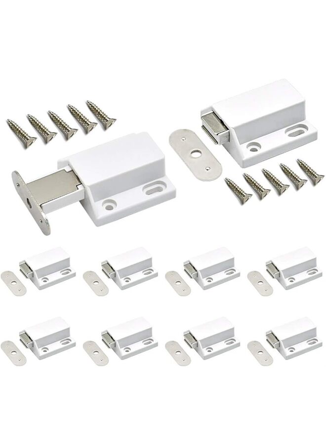 LAMAY 10PCS Magnetic Push Latch Catch Push To Open Latch Pressure Touch Release Cabinet Catch For Doors Drawers Release Latch Kitchen Drawer Push Catch Pop Out Latch - Image 1