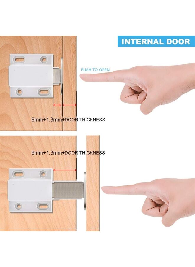 LAMAY 10PCS Magnetic Push Latch Catch Push To Open Latch Pressure Touch Release Cabinet Catch For Doors Drawers Release Latch Kitchen Drawer Push Catch Pop Out Latch - Image 5