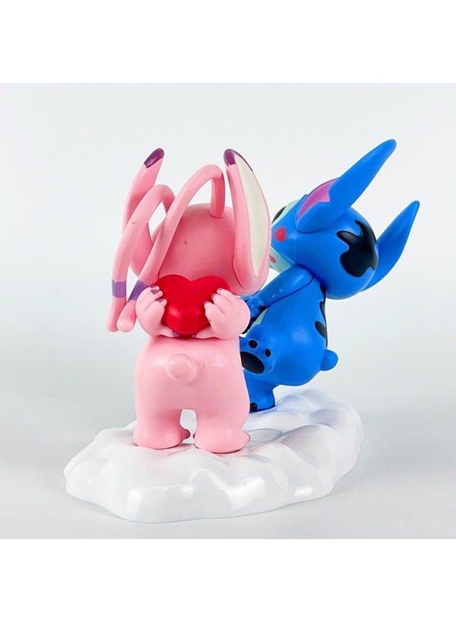 general Stitch Anqi Desktop decoration Standing Couple Stitch Model Toy Birthday Party Collection Decoration Gift for family and friends - Image 3