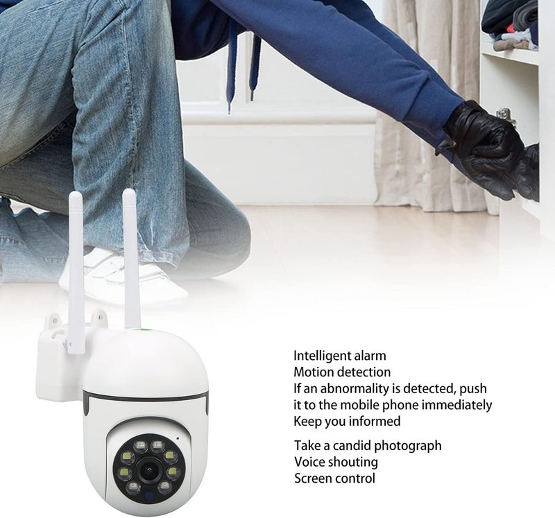 كلاراكو كاميرا مراقبة خارجية ذكية من كلاركو، تغطية 360 درجة، إضاءة ليلية، كشف الحركة، صوت ثنائي الاتجاه (قابس أمريكي) - Image 3