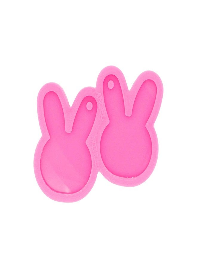 Angel Wings Shiny Glossy Rabbit Shape Earrings Mold Cute Animal Style Resin Silicone Keychain Mold for DIY Women Fashion Jewellery Resin Casting Molds Epoxy Resin Handmade Jewelry Making Pendant Craft, Size M - Image 1