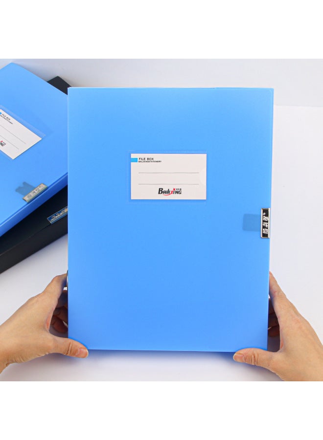 Thickened File Box Office Supplies Plastic File Box Large Capacity  Doent Contract Storage Data Box - Image 2