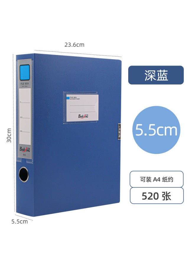 Thickened File Box Office Supplies Plastic File Box Large Capacity  Doent Contract Storage Data Box - Image 1
