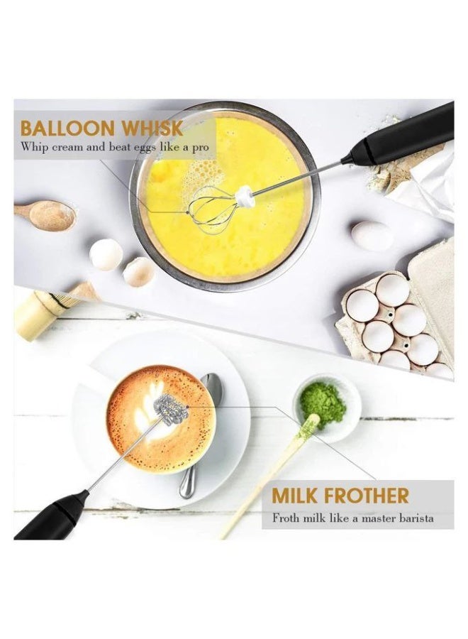 Premium 2-in-1 Rechargeable USB Electric Milk Frother and Egg Whisk with 3 Speeds - Image 4