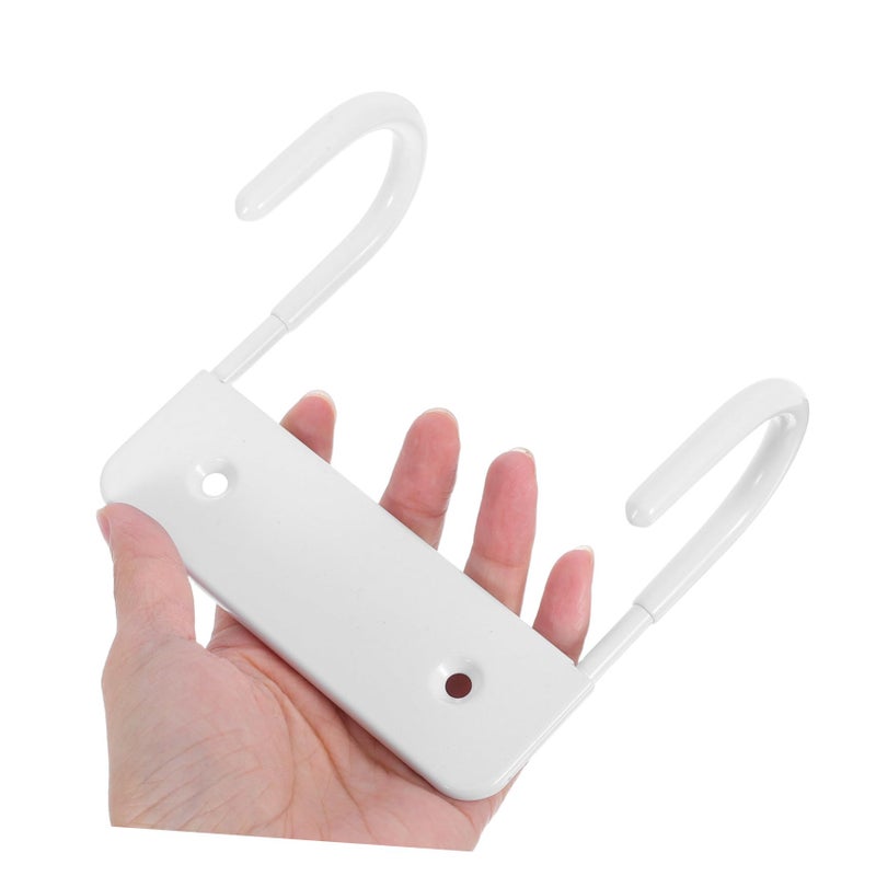 White Wall Mounted Ironing Board Holder Space Saving Laundry Room Storage Rack Easy Install - Image 5