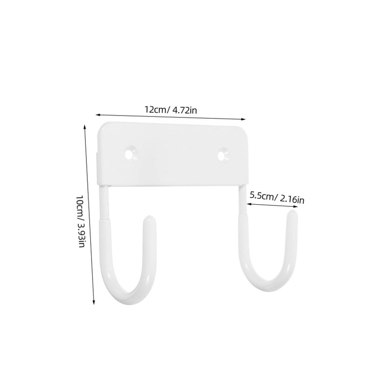 White Wall Mounted Ironing Board Holder Space Saving Laundry Room Storage Rack Easy Install - Image 3