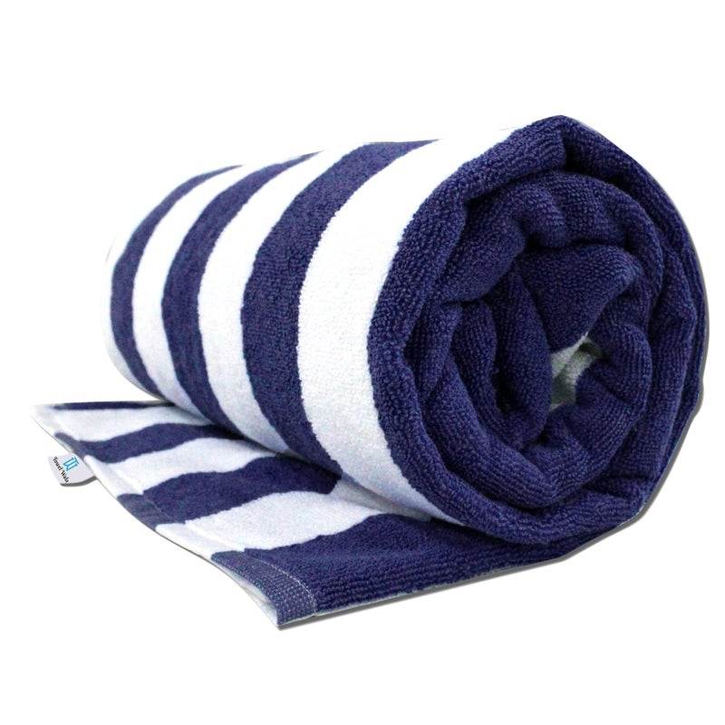 Towel Wala 450GSM Striped Soft Turkish Cotton Large Bath Towel for Men and Women Hotel Pool Towel Perfect for Beach SPA and Swimming Pack of 4 - Image 1