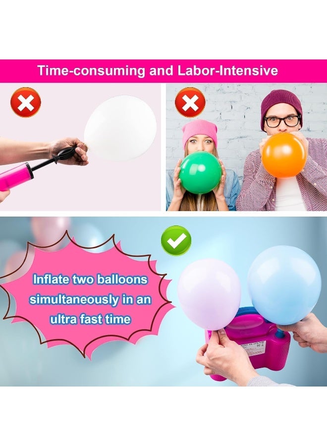 MOMENT Electric Balloon Pump, Dual Nozzle Portable Balloons Air Pump For Balloon Arch, Balloon Garland, Party Decorations, Kids Birthday, Baby Shower, Party Supplies & Decorations  - Image 4