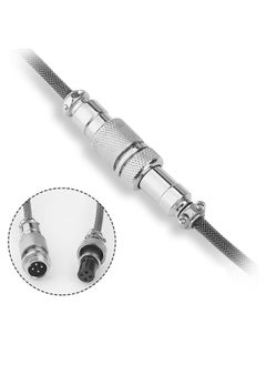 REDRAGON A115B Coiled USB-C Keyboard Cable, Custom Type-C Mechanical Gaming Keyboard Cable, Detachable Aviator Connector Double-Sleeved Cable - 5.28ft  - Image 4