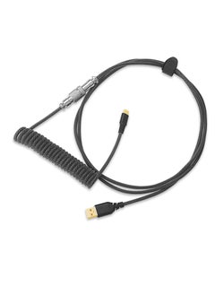 REDRAGON A115B Coiled USB-C Keyboard Cable, Custom Type-C Mechanical Gaming Keyboard Cable, Detachable Aviator Connector Double-Sleeved Cable - 5.28ft  - Image 1
