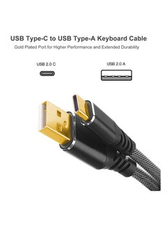 REDRAGON A115B Coiled USB-C Keyboard Cable, Custom Type-C Mechanical Gaming Keyboard Cable, Detachable Aviator Connector Double-Sleeved Cable - 5.28ft  - Image 2
