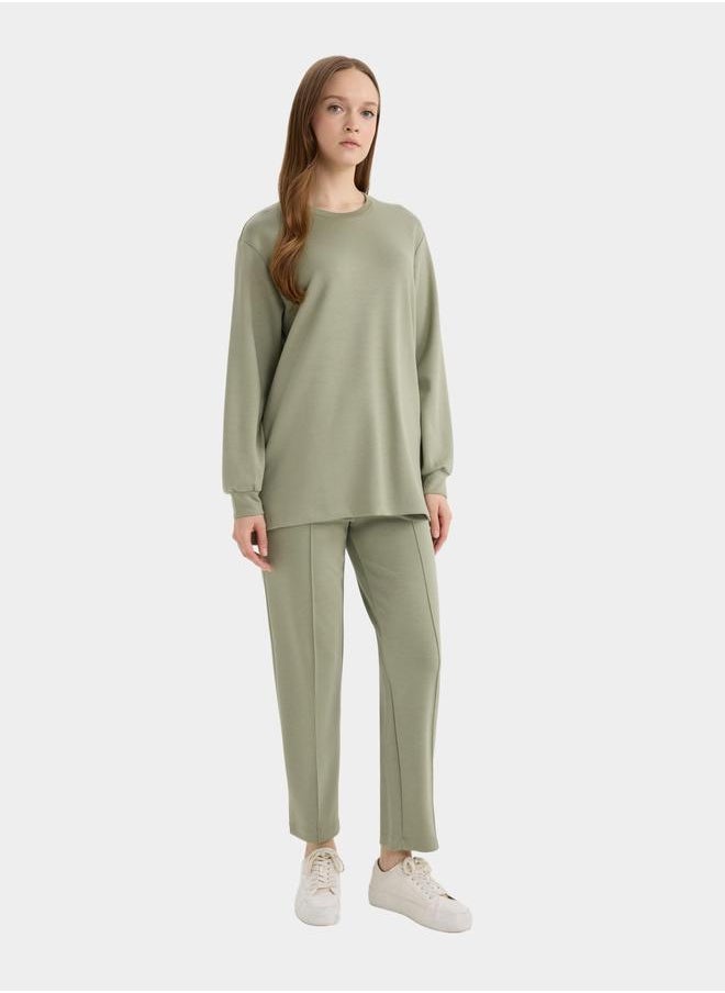 DeFacto DeFacto Olive Regular Fit Flexible Pant  - Image 3