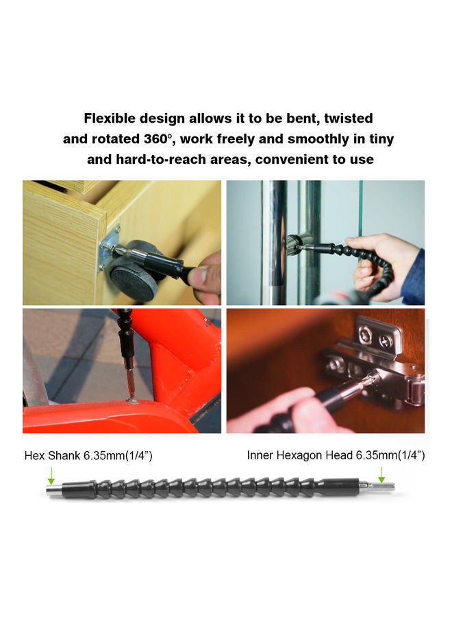 NIBEMINENT Flexible Drill Soft Shaft Black/Silver  - Image 3