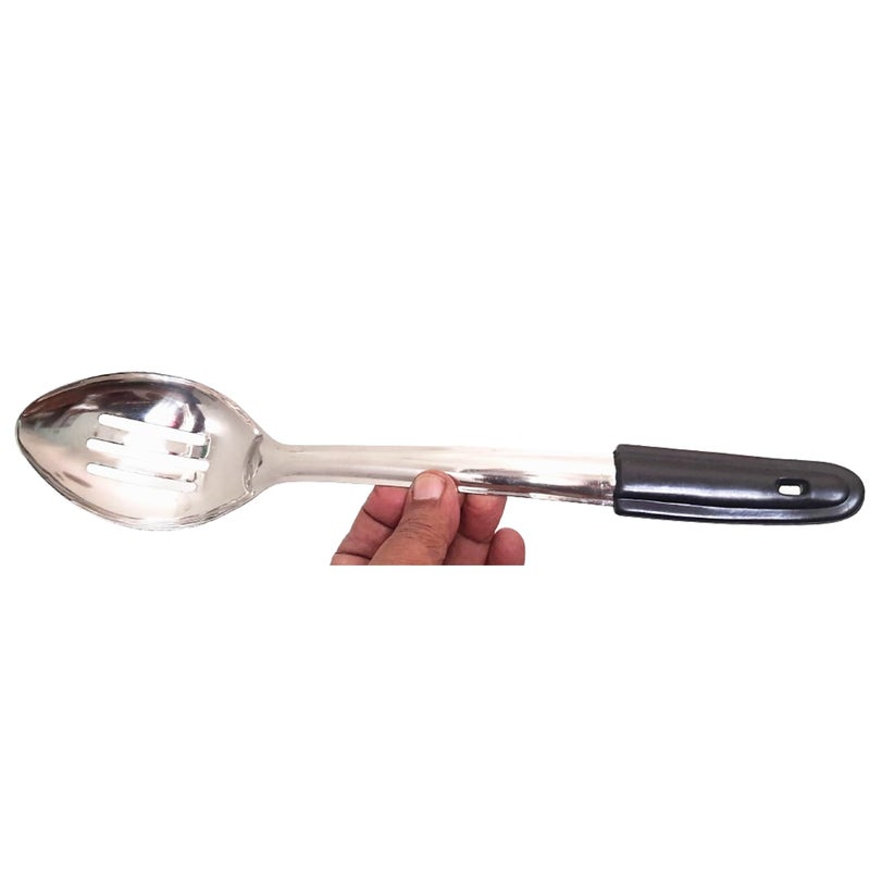 Starlinks Stainless Steel Cooking and Serving Spoon Long Oval Shaped Skimmer 4 Pieces - Image 3