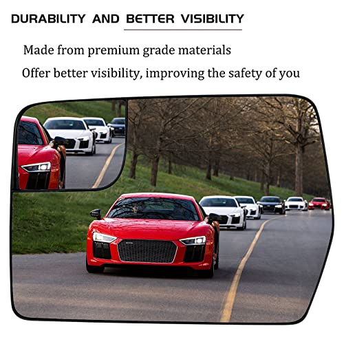 SKARUMMER Ford F150 Left Side Heated Convex Mirror Glass - Blind Spot Mirror with Rear Holder BL3Z-17K707-E - Image 3